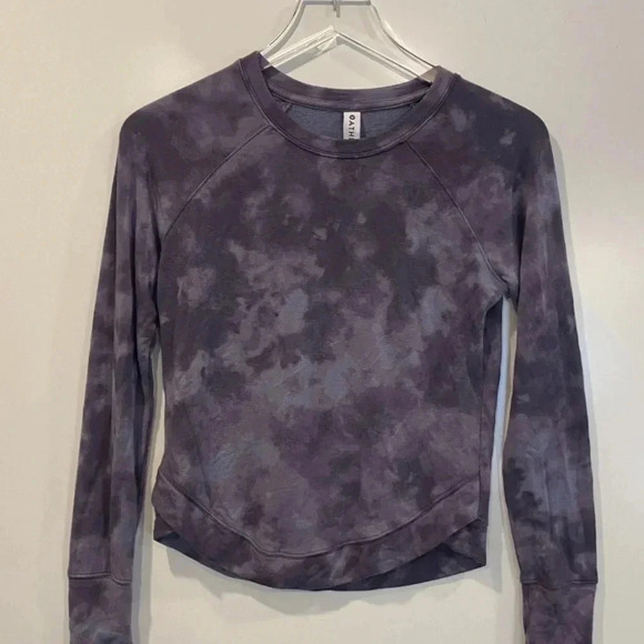 ATHLETA Mindset Sweatshirt Positive‎ Latitudes Tempest Violet Womens Sz XXS - Picture 3 of 7